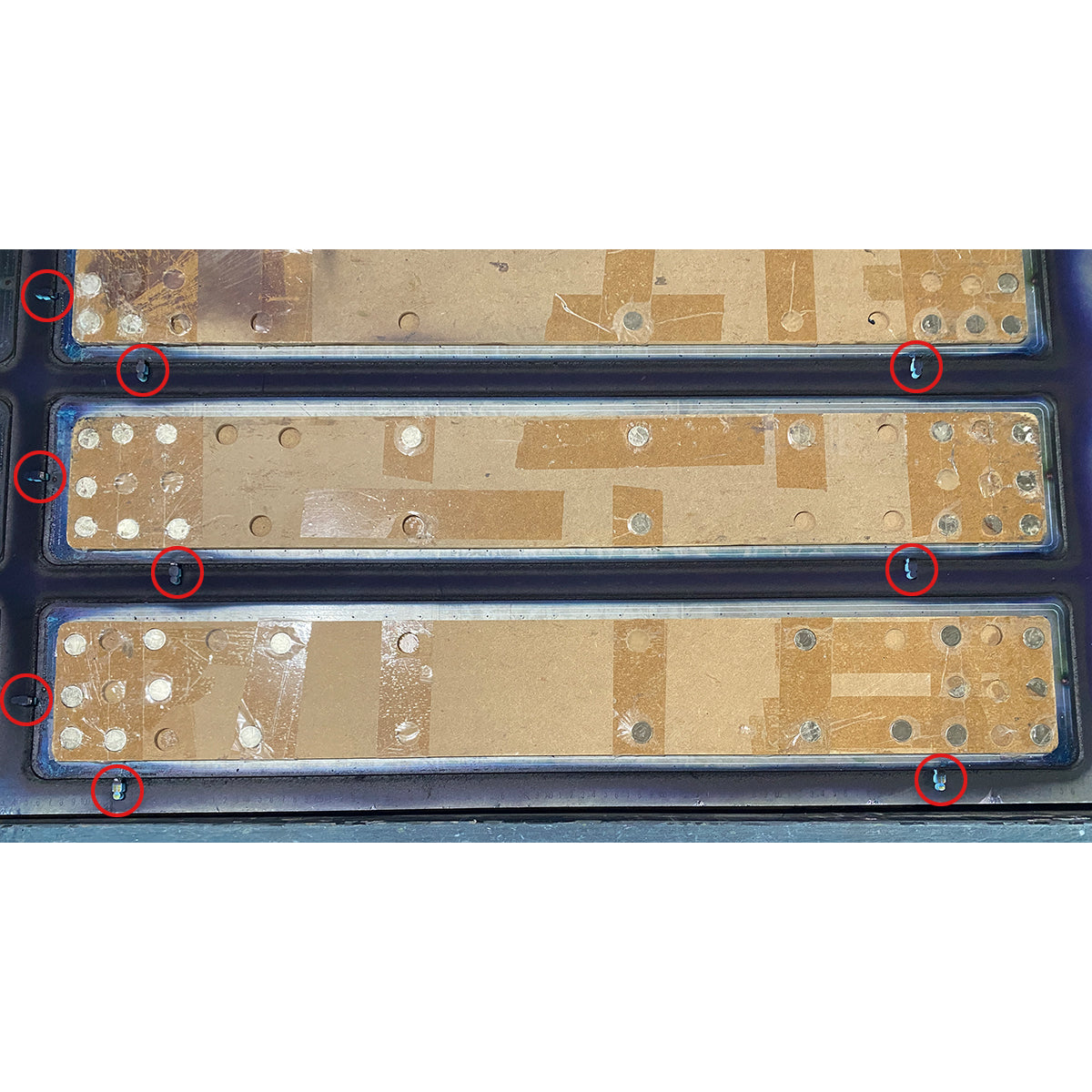 Positioning jig used for accurate UV printing on metal signs