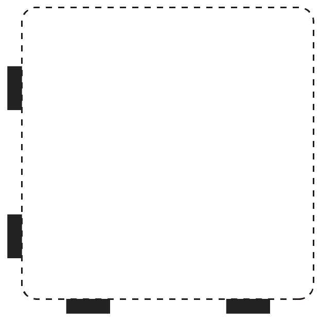 UV printing positioning jig layout with edge stops for consistent sign placement